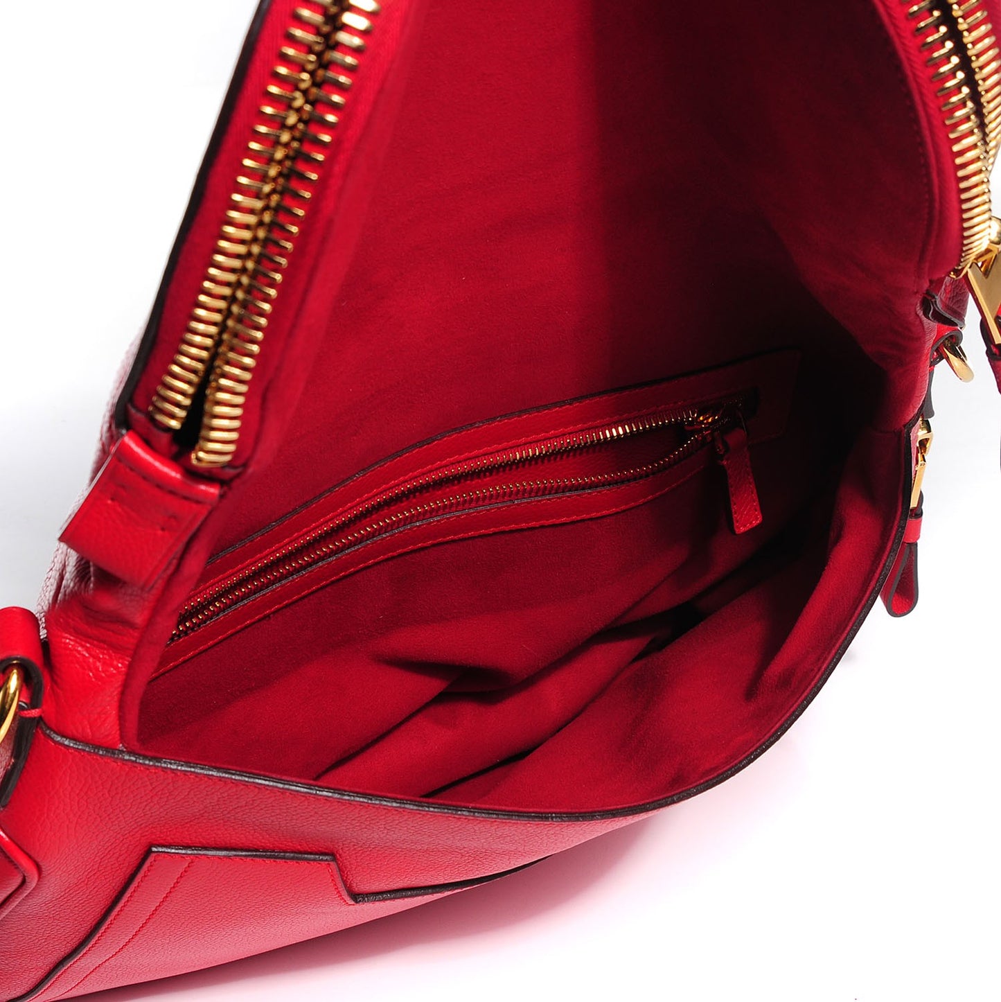 Pebbled Calfskin Large Jennifer Flame Red