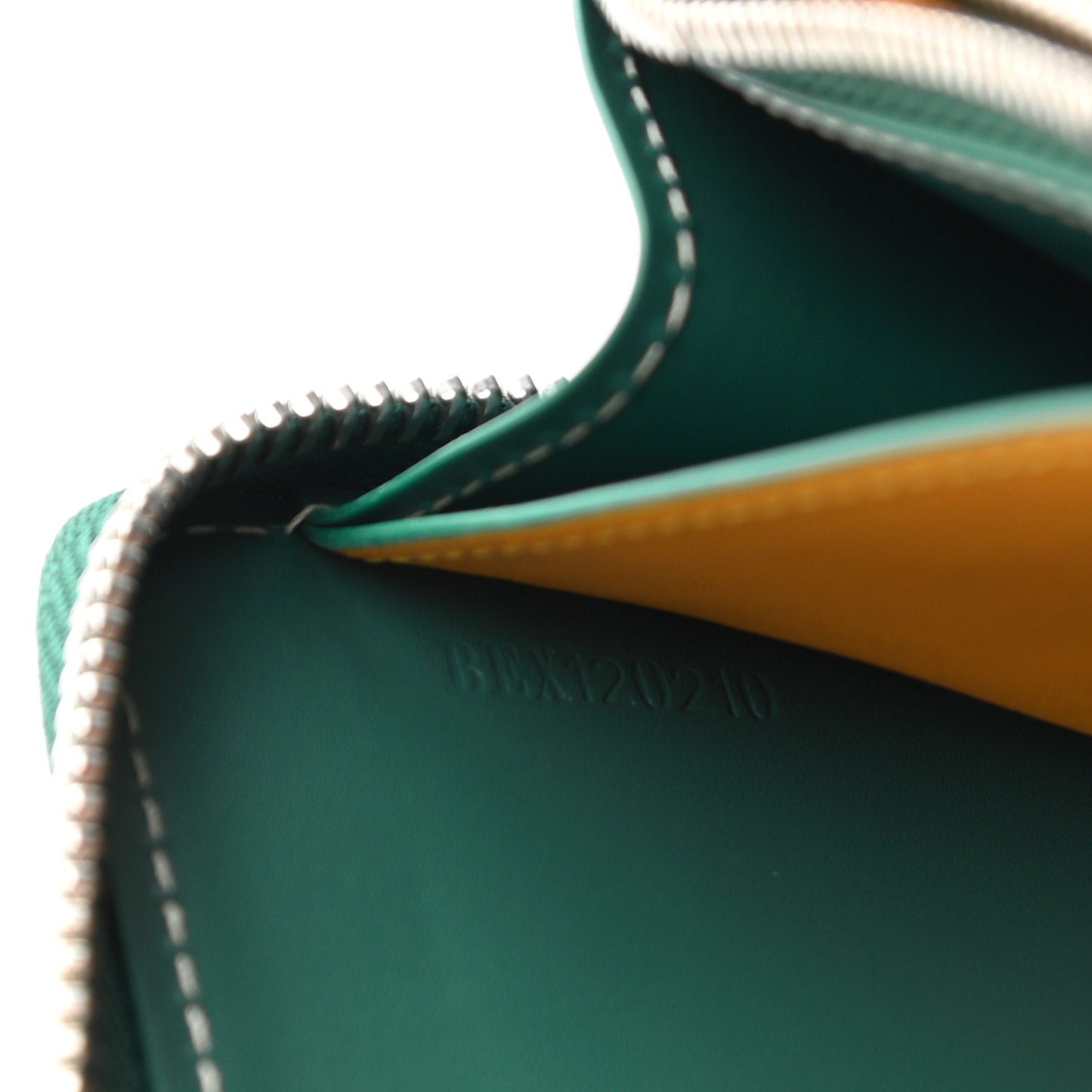 Goyardine Matignon Zip Around GM Wallet Green