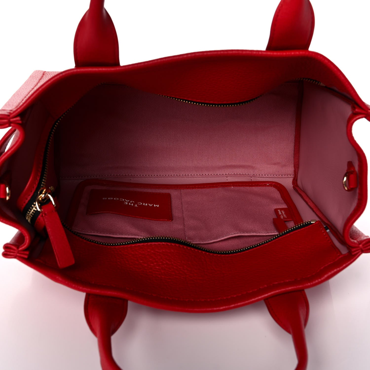Marc Jacobs Grained Calfskin Medium The Tote Bag True Red 5 of 11