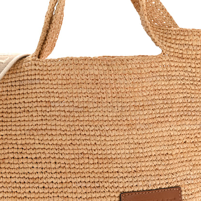 Loewe Raffia Mini Slit Tote Bag Natural Tan 8 of 11