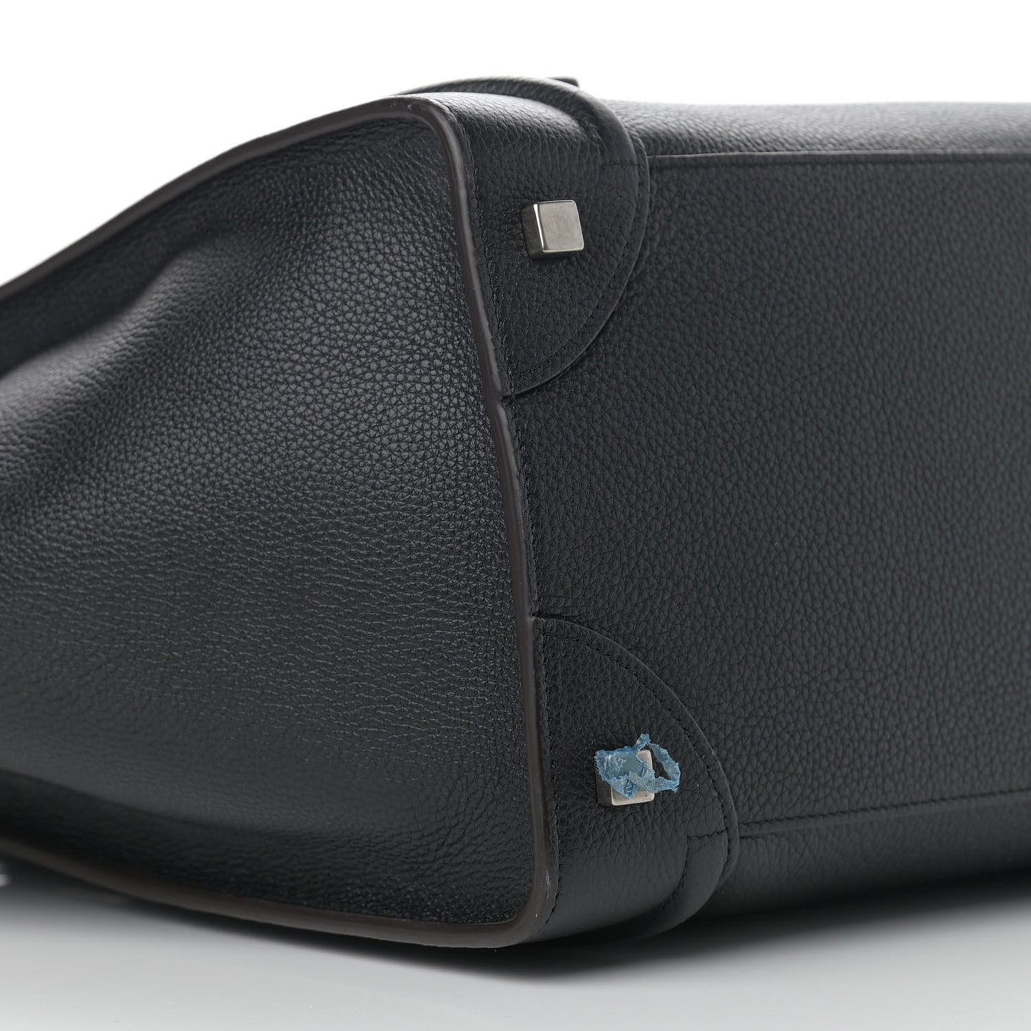 Drummed Calfskin Mini Luggage Black