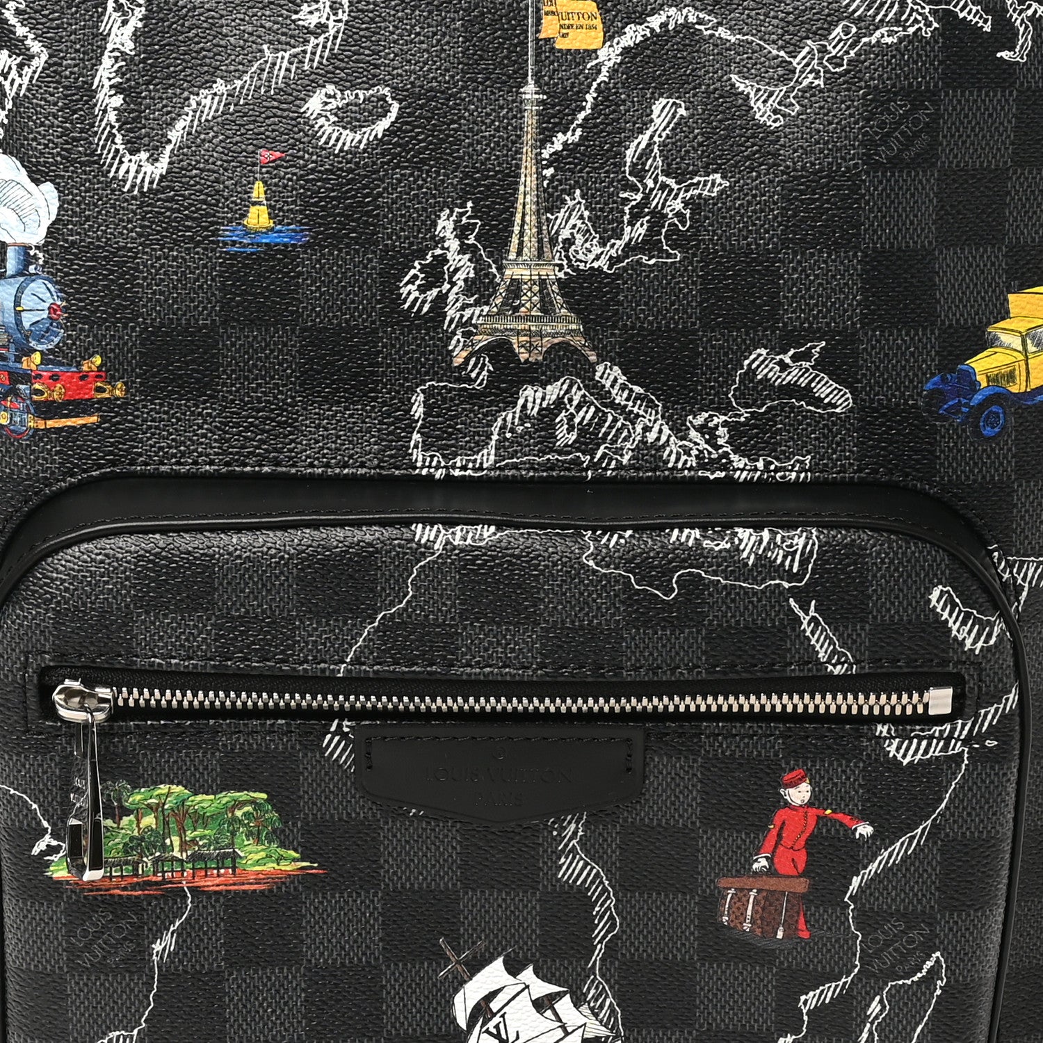 louis vuitton backpack map design Louis Vuitton Damier Graphite World Map Josh Backpack 1786675 – FASHIONPHILE