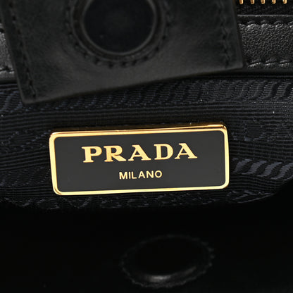 Prada Saffiano Soft Calfskin Small Zippered Tote Black 6 of 11