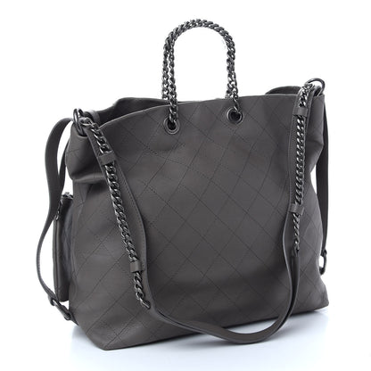 Chanel Calfskin Stitched Large Hobo Grey 4 of 13