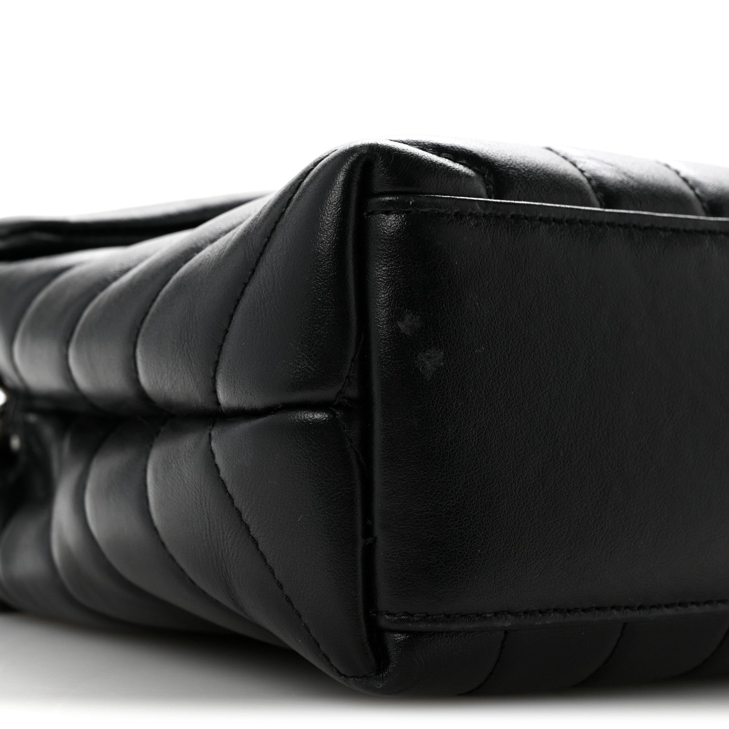 Saint Laurent Calfskin Y Quilted Monogram Small Loulou Chain Satchel Black 9 of 12