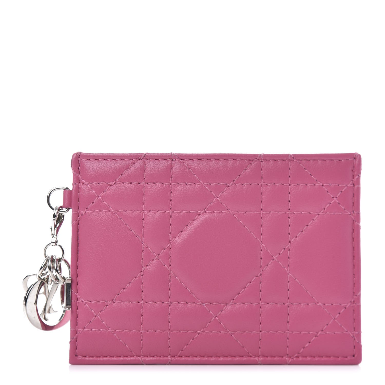 Christian Dior Lambskin Cannage Lady Dior Card Holder Pink 1 of 8