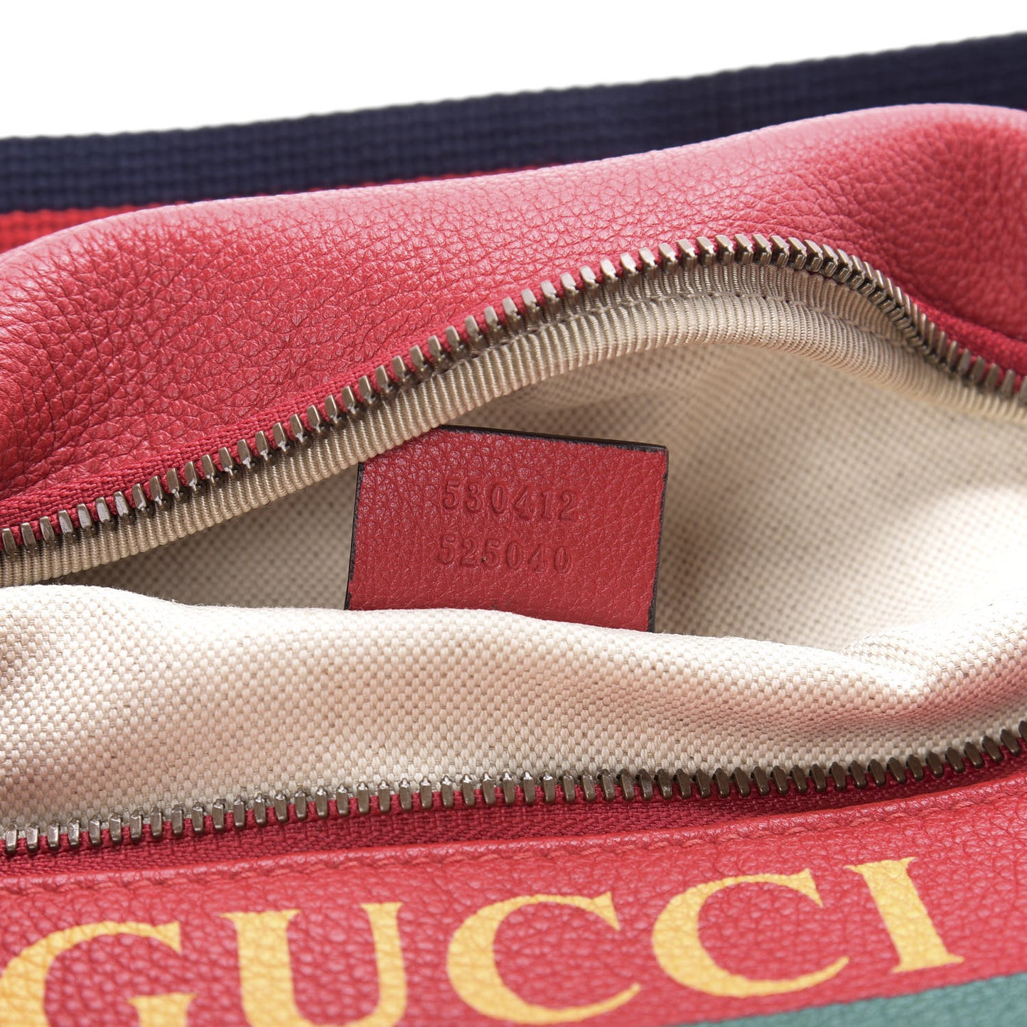 Grained Calfskin Logo Belt Bag Hibiscus Red