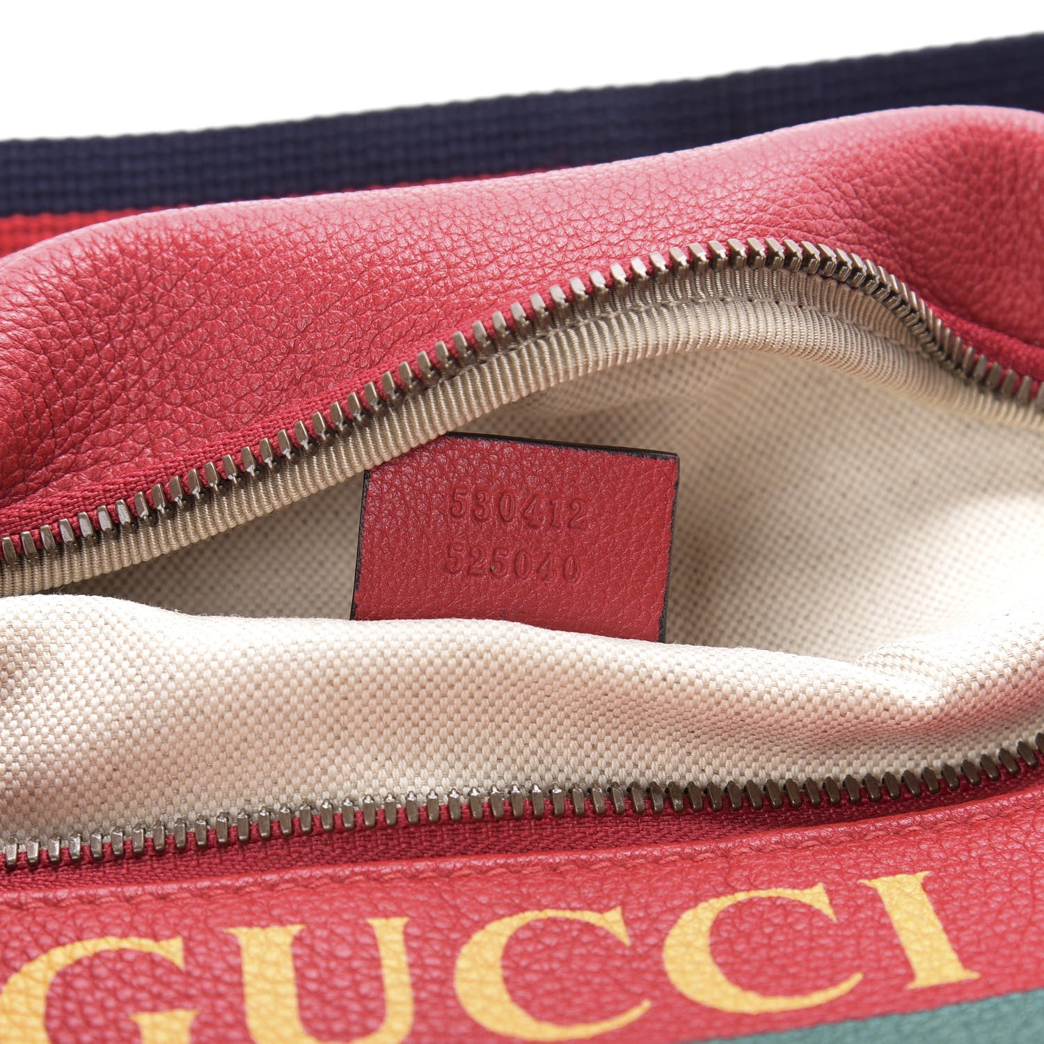Gucci Grained Calfskin Logo Belt Bag Hibiscus Red 7 of 9