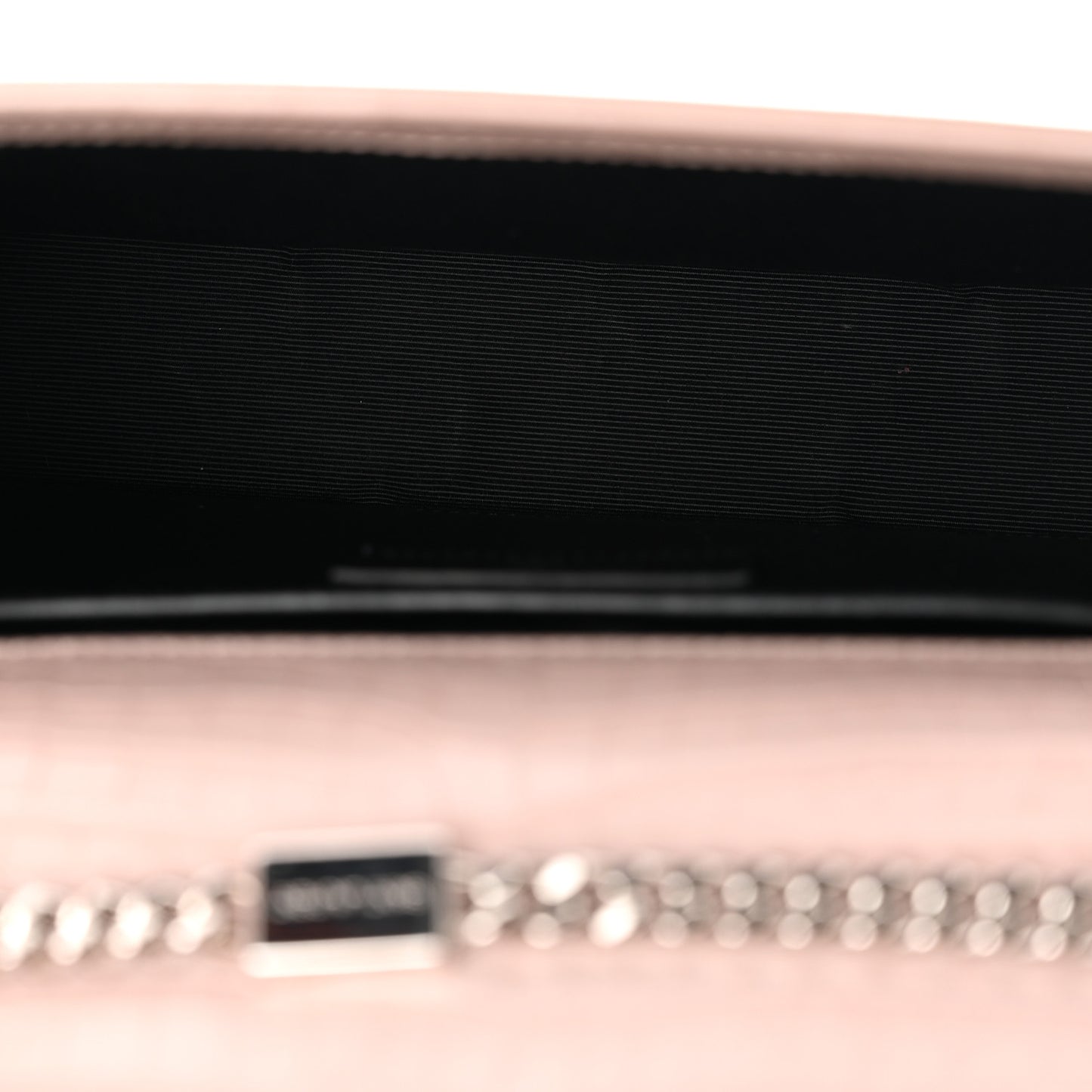 Calfskin Crocodile Embossed Medium Classic Monogram Kate Tassel Satchel Powder Pink