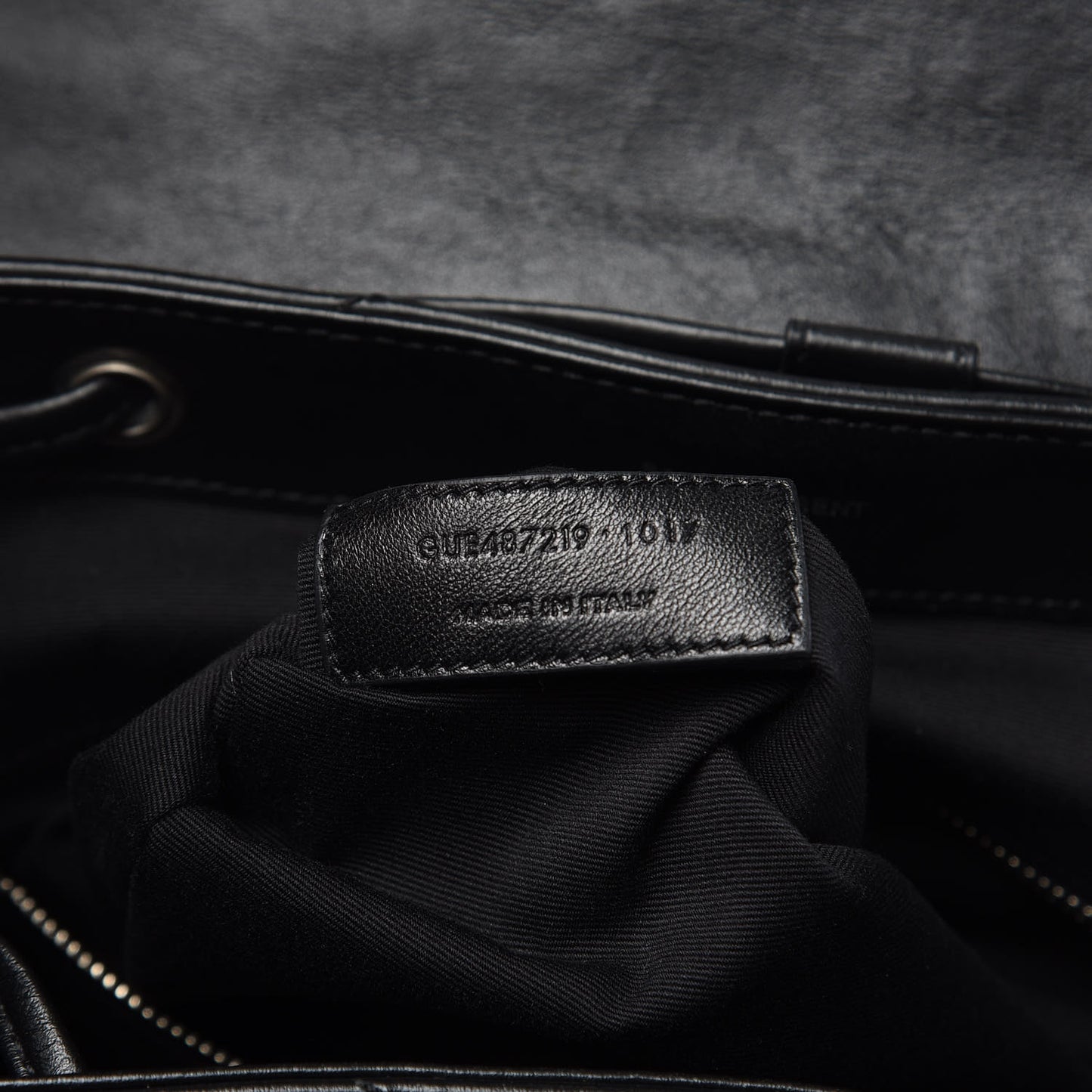 Calfskin Y Quilted Monogram Medium Loulou Backpack Black