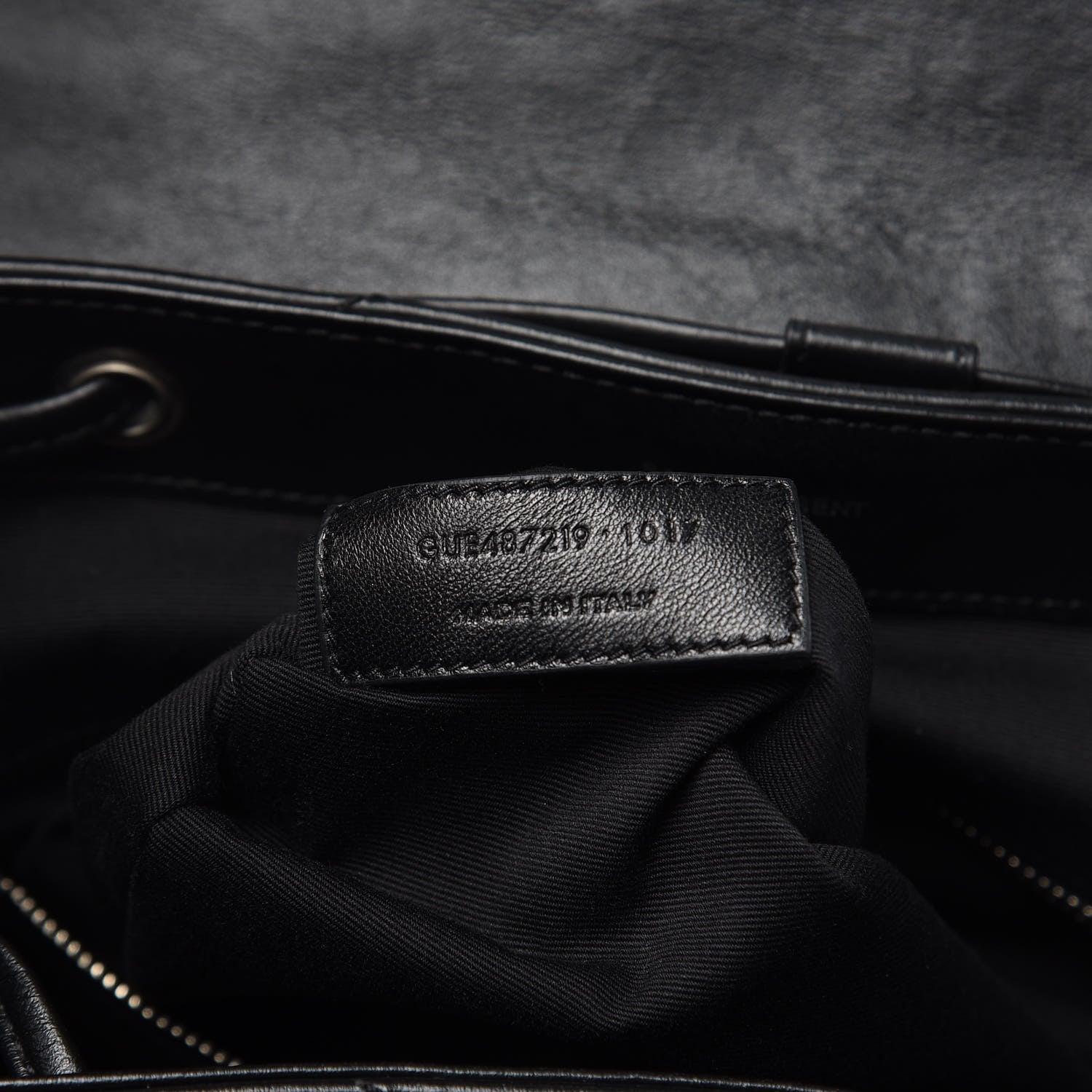 Saint Laurent Calfskin Y Quilted Monogram Medium Loulou Backpack Black 10 of 11