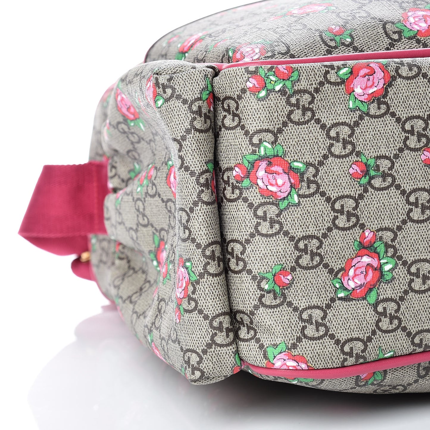GG Supreme Monogram Rose Bud Diaper Bag Pink