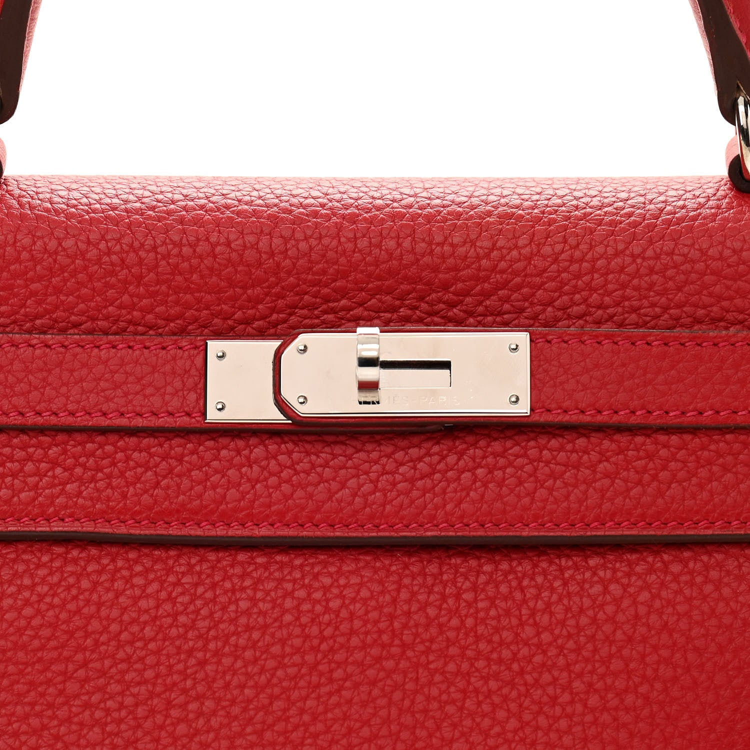 Hermes Taurillon Clemence Kelly Retourne 28 Rouge Casaque 8 of 12