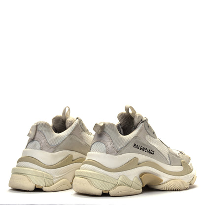Balenciaga Fabric Mesh Womens Triple S Sneakers 36 White 3 of 4