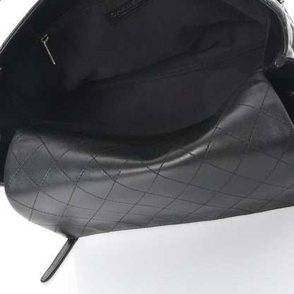 Chanel Lambskin Quilted Front Flap Tote Black 5 of 15