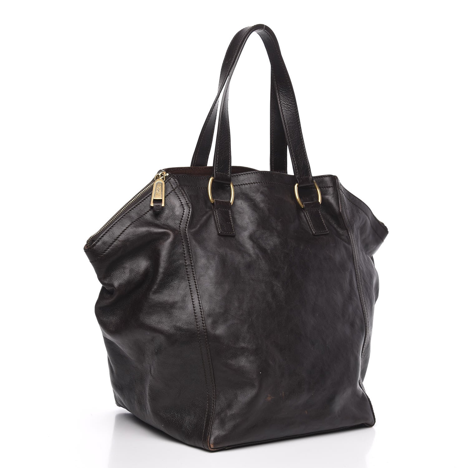 Saint Laurent Calfskin Medium Downtown Brown 3 of 19