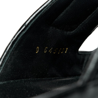 Chanel Lambskin Quilted Velcro Dad Chain CC Slide Sandals 41 Black 10 of 10
