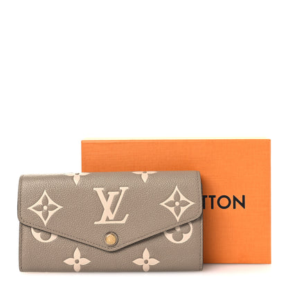 Louis Vuitton Empreinte Monogram Giant Sarah Wallet Tourterelle Creme 10 of 10