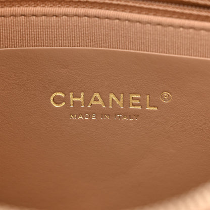 Chanel Shiny Crumpled Lambskin Quilted Large Trendy Chain Around Hobo Dark Beige 6 of 11