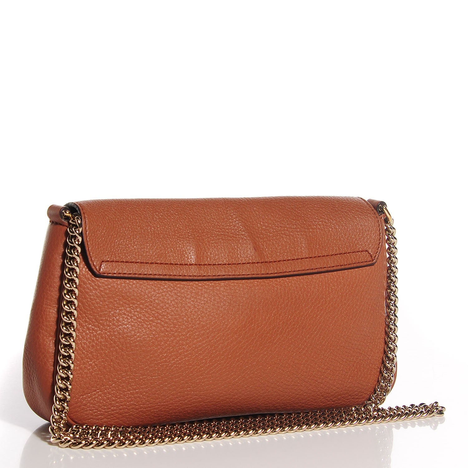 Gucci Pebbled Calfskin Medium Soho Flap Crossbody Tan 3 of 7