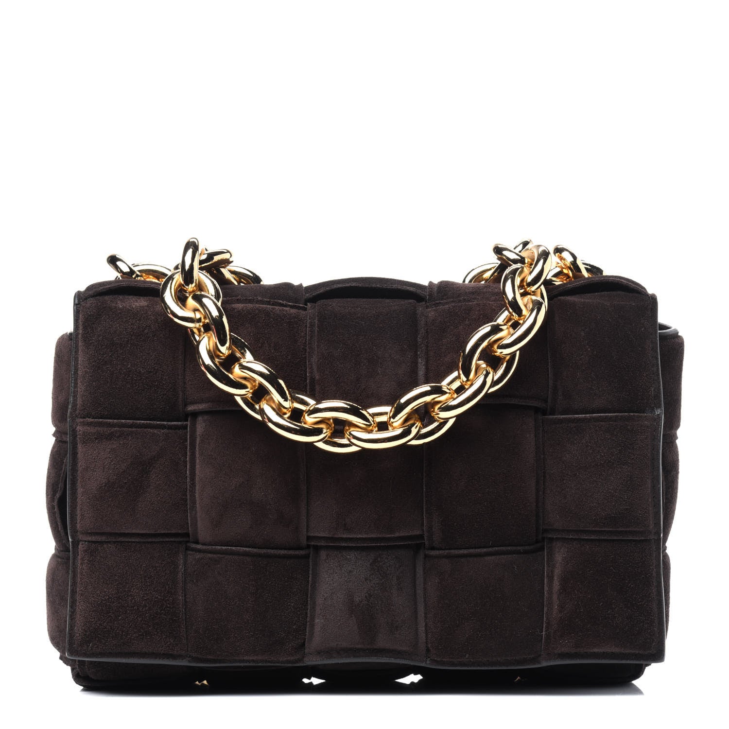 Bottega Veneta Suede Maxi Intrecciato Padded Chain Cassette Crossbody Bag Fondant 1 of 12