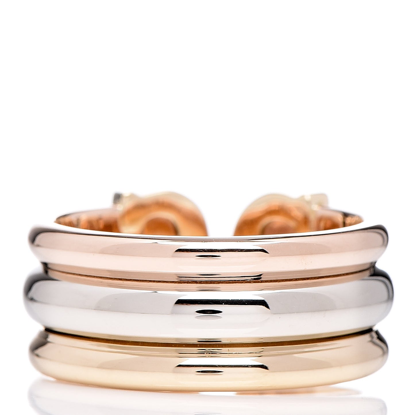 18K Pink Yellow White Gold C De Ring 54 6.75