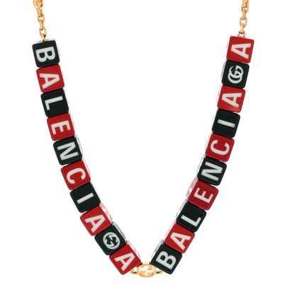 Gucci X BALENCIAGA Resin Symbols Necklace Green Red 1 of 5
