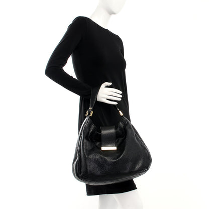 Gucci Guccissima Large New Ladies Web Hobo Black 2 of 7