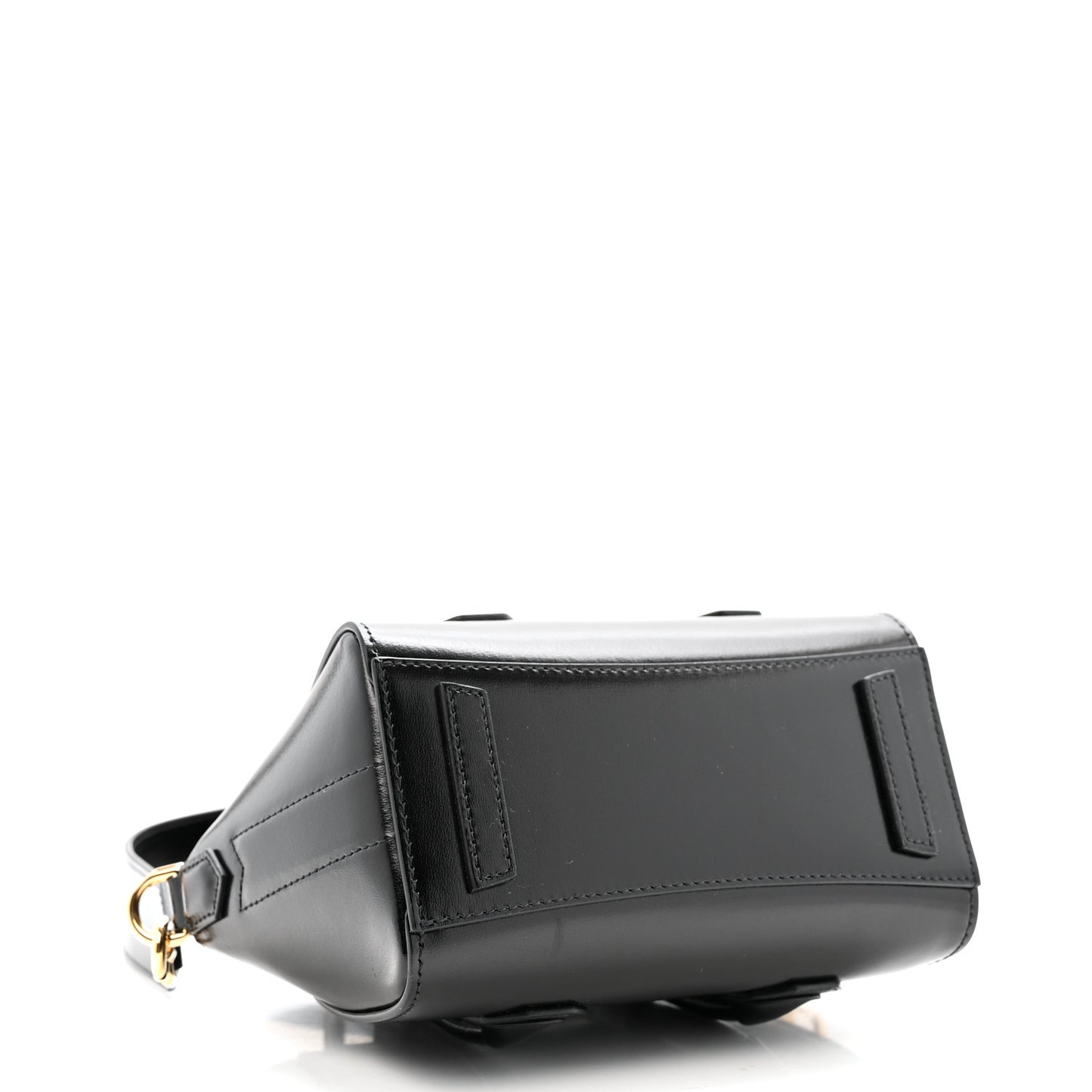 Box Calfskin Mini Lock Antigona Shoulder Bag Black