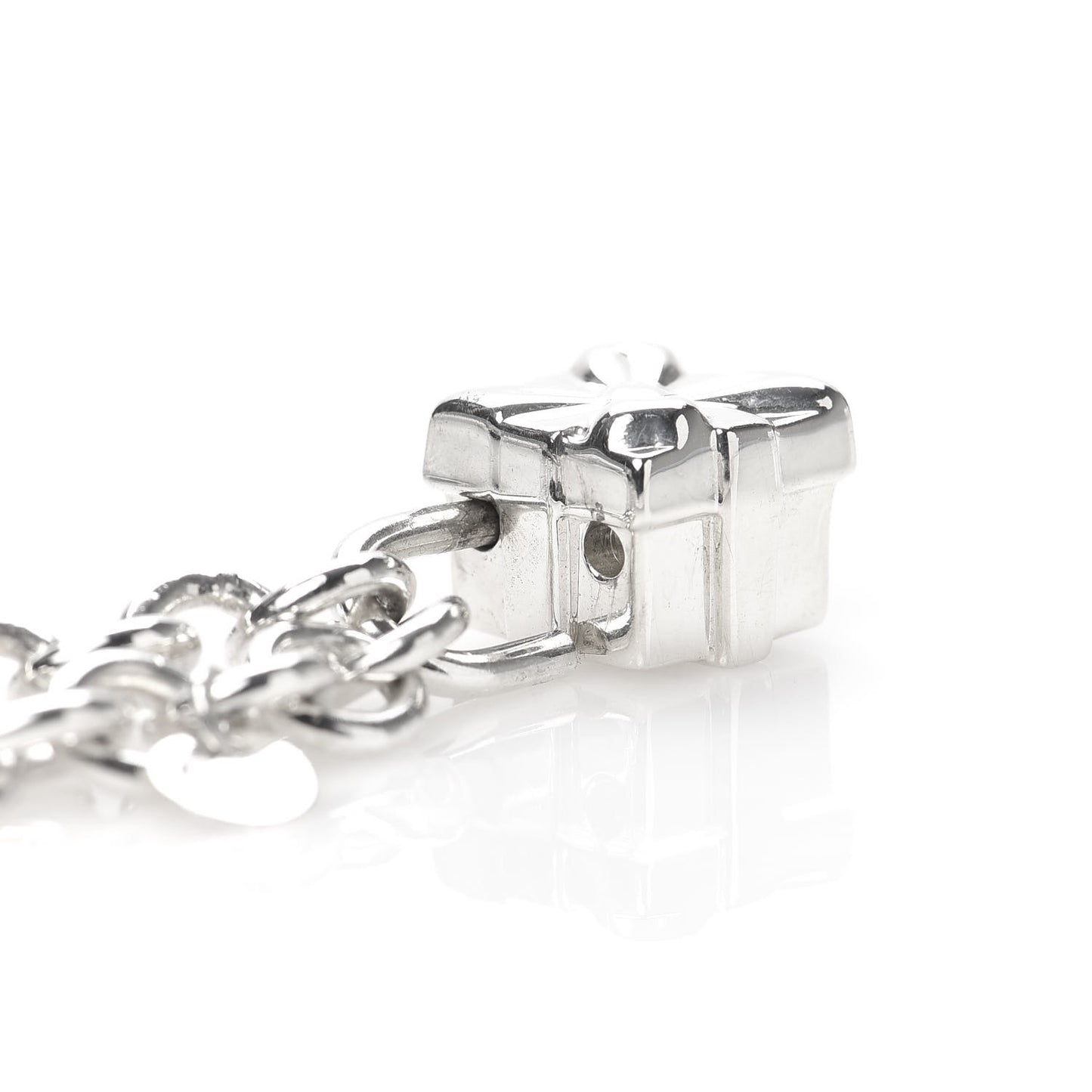 Sterling Silver Gift Box Charm Choker Necklace