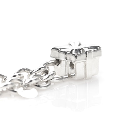 Tiffany Sterling Silver Gift Box Charm Choker Necklace 7 of 8