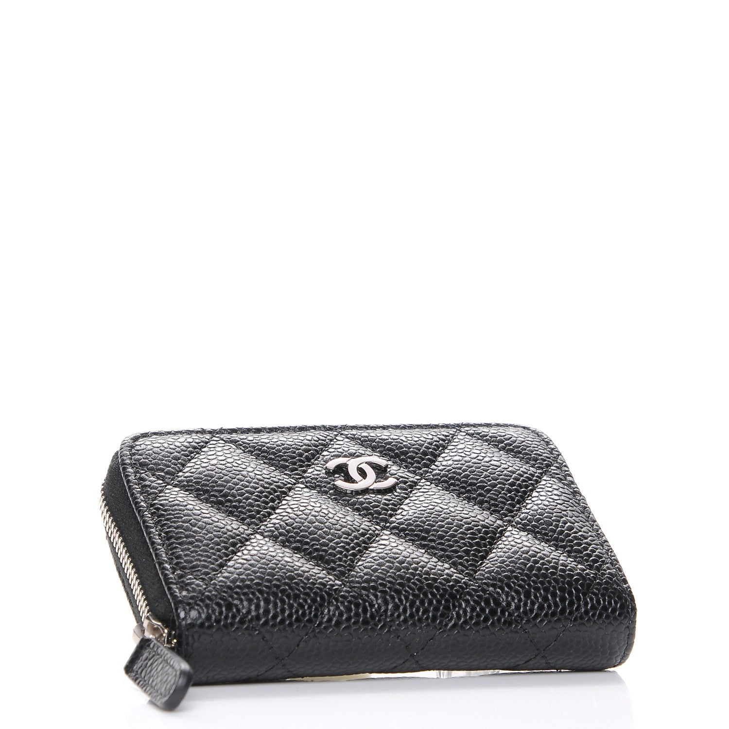 Chanel Caviar Quilted Zip Coin Purse Black 4 of 8
