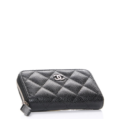 Chanel Caviar Quilted Zip Coin Purse Black 4 of 8