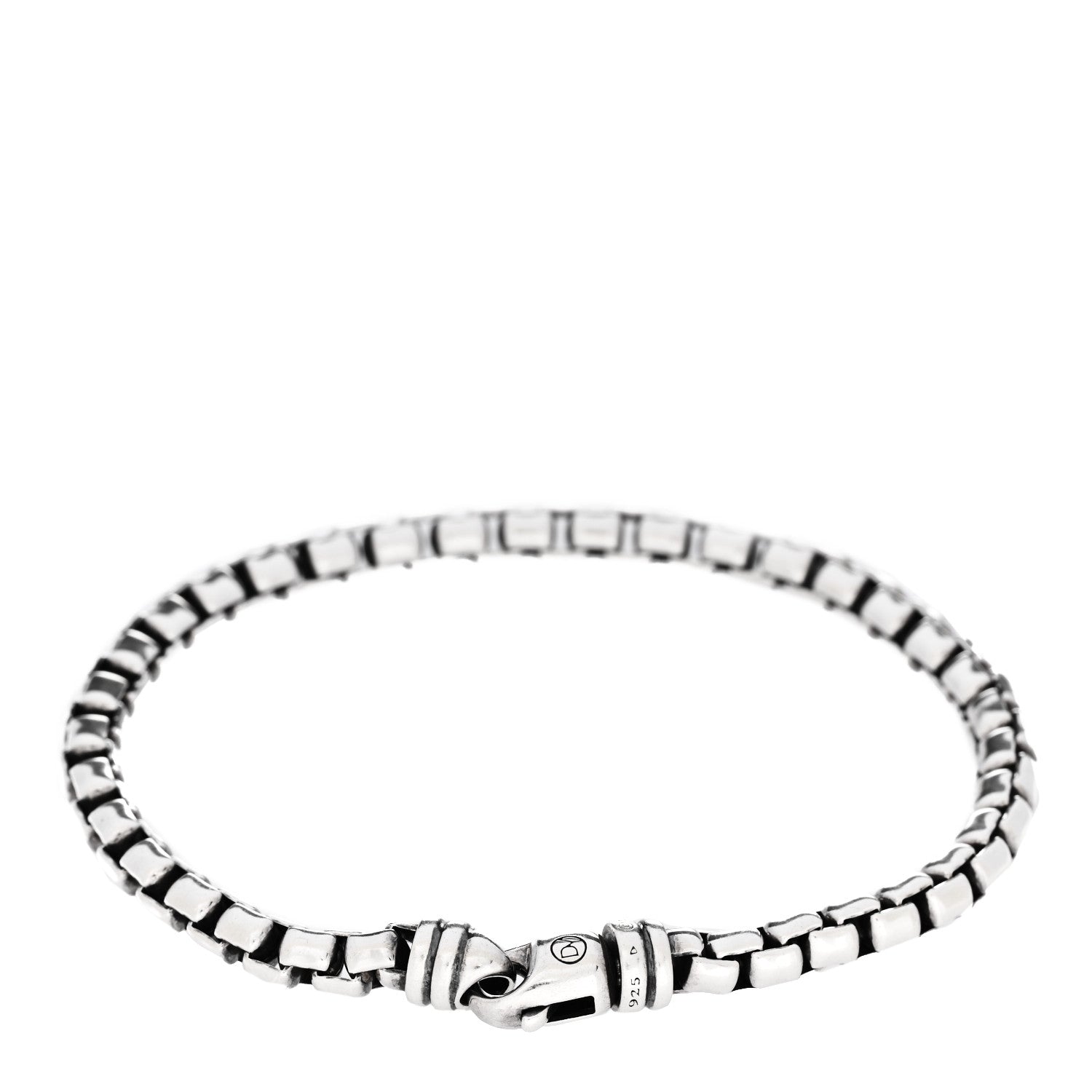David Yurman Sterling Silver 5mm Box Chain Bracelet 2 of 5