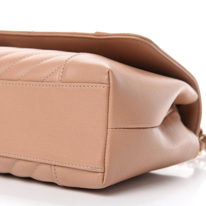 Chanel Calfskin Quilted Medium Daily Chevron Flap Beige 7 of 10