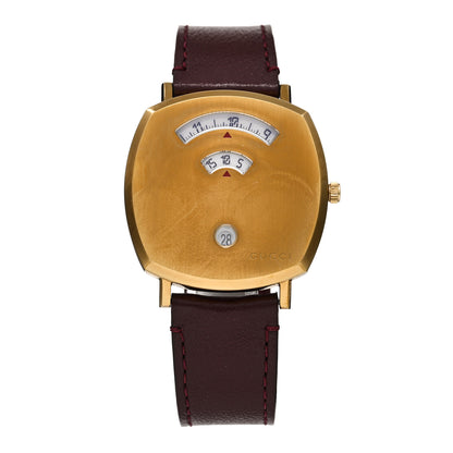 Gucci Stainless Steel Calfskin 38mm Grip Quartz Watch Burgundy 1 of 5