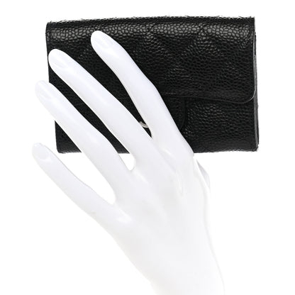 Chanel Caviar Quilted Flap Card Holder Black 2 of 10