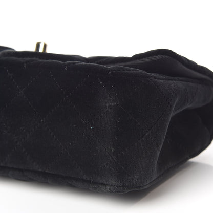 Chanel Velvet Quilted Mini Rectangular Flap Black 7 of 11