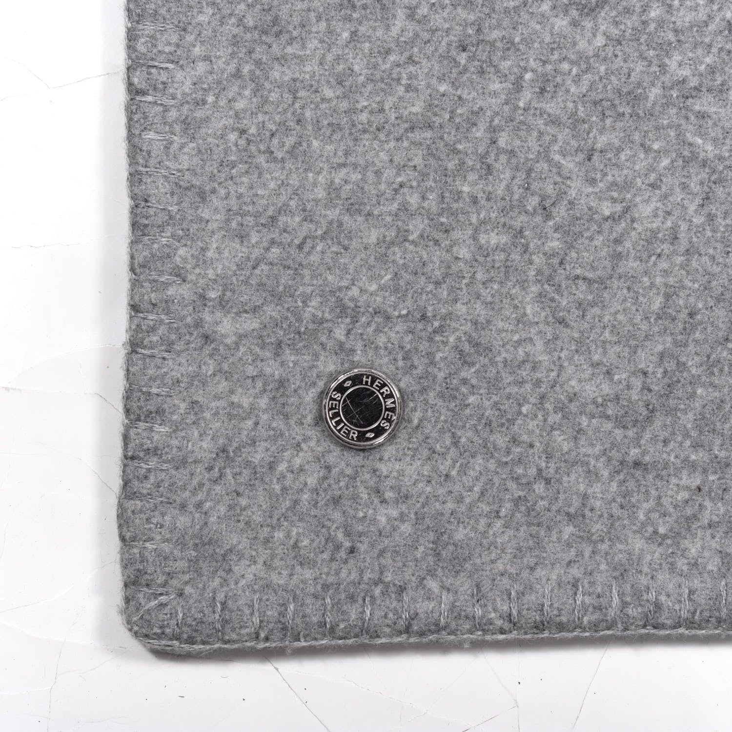 Hermes Wool Cashmere Avoine Blanket Craie Gris 2 of 4
