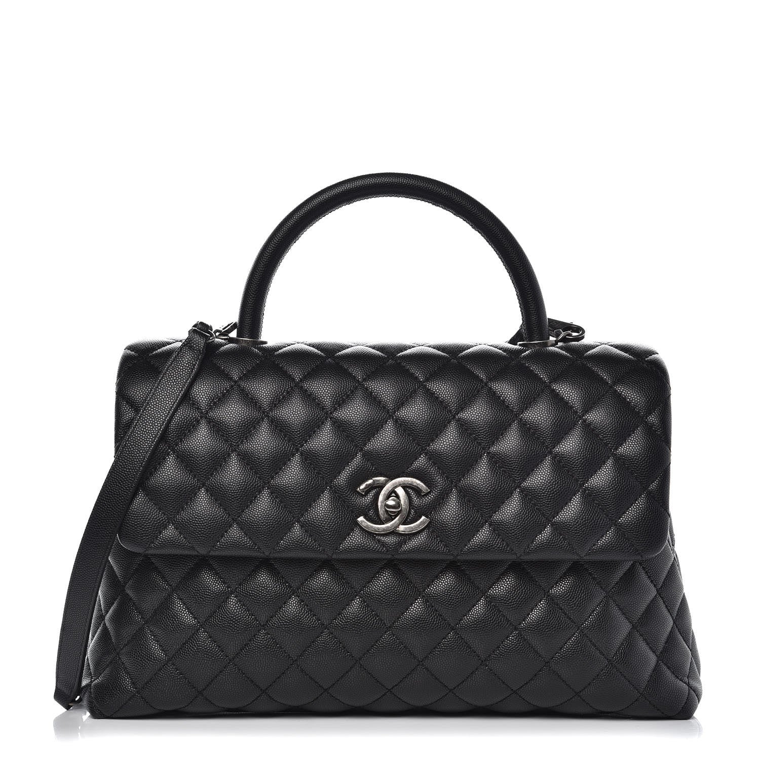 Chanel Caviar Quilted Medium Coco Handle Flap Black 1 of 7