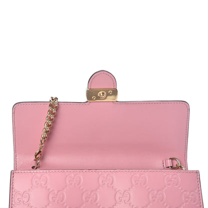 Gucci Guccissima Icon Chain Wallet Carmine Rose 10 of 10