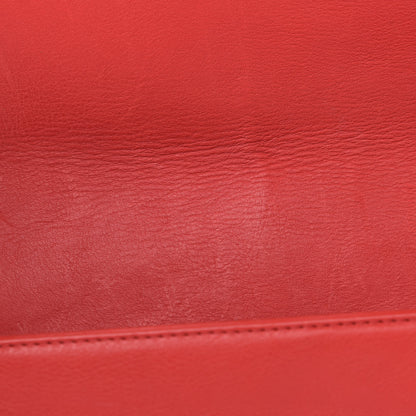 Chanel Calfskin Quilted Double Stitch Medium Boy Flap Red 12 of 16