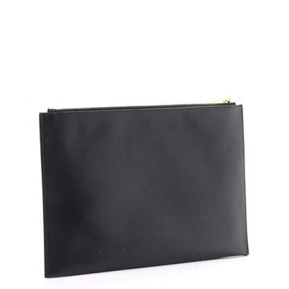 Saint Laurent Calfskin Zipped Clutch Black 3 of 12
