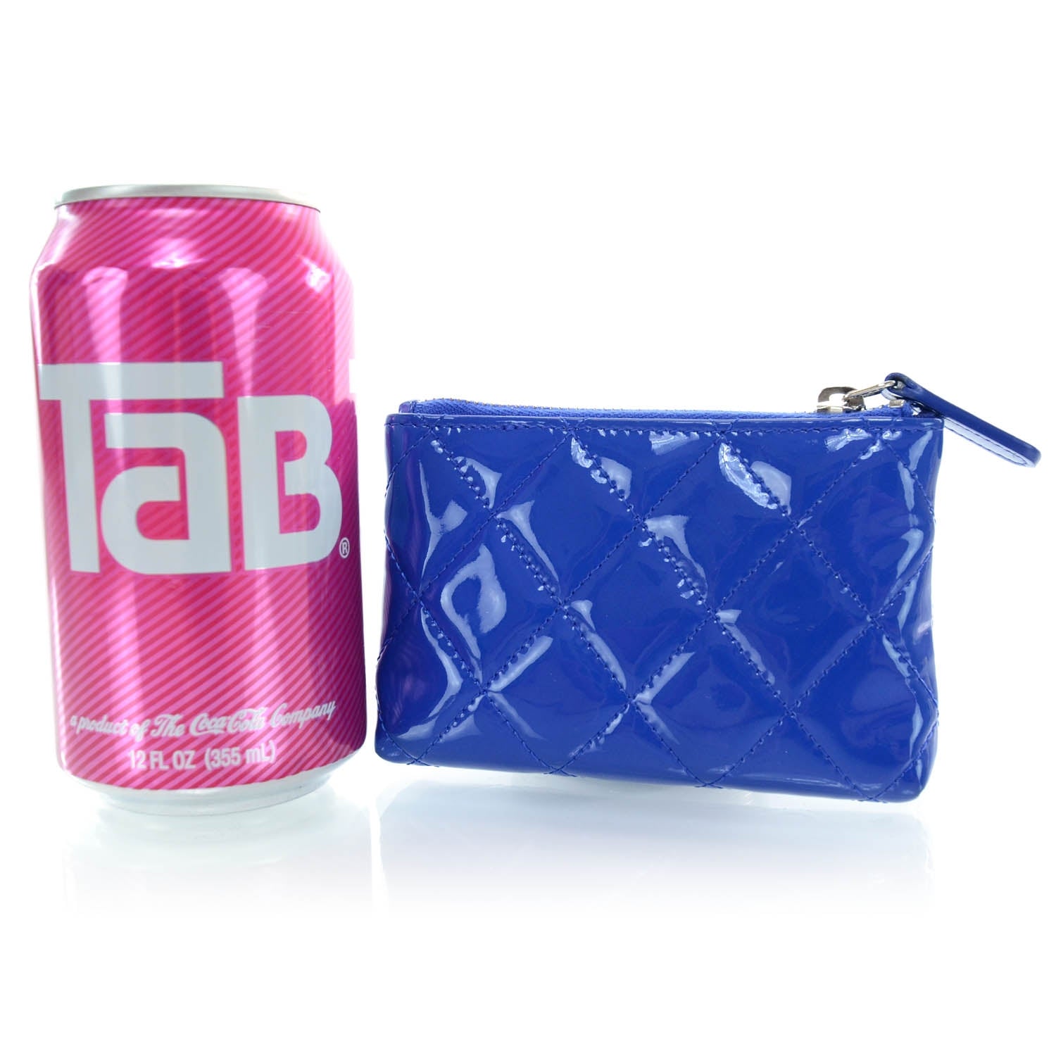 Chanel Patent Key Holder Case Bright Blue 2 of 9