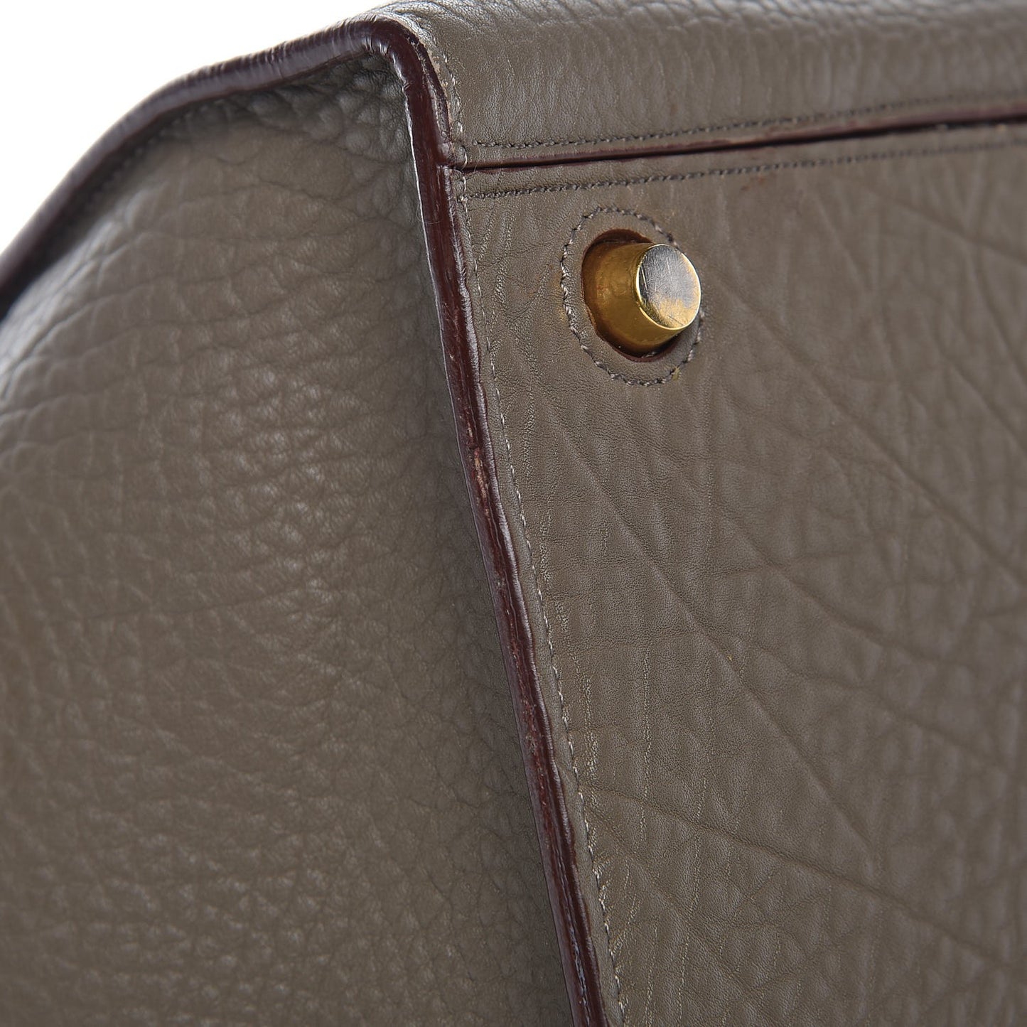 Bullhide Calfskin Small Ring Bag Souris