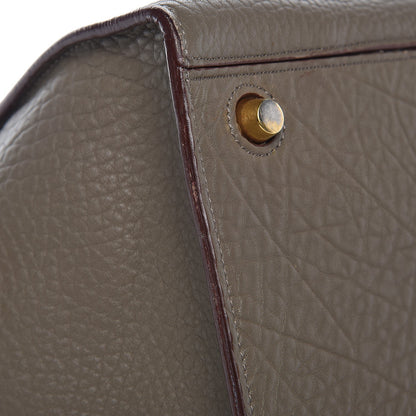Celine Bullhide Calfskin Small Ring Bag Souris 10 of 15