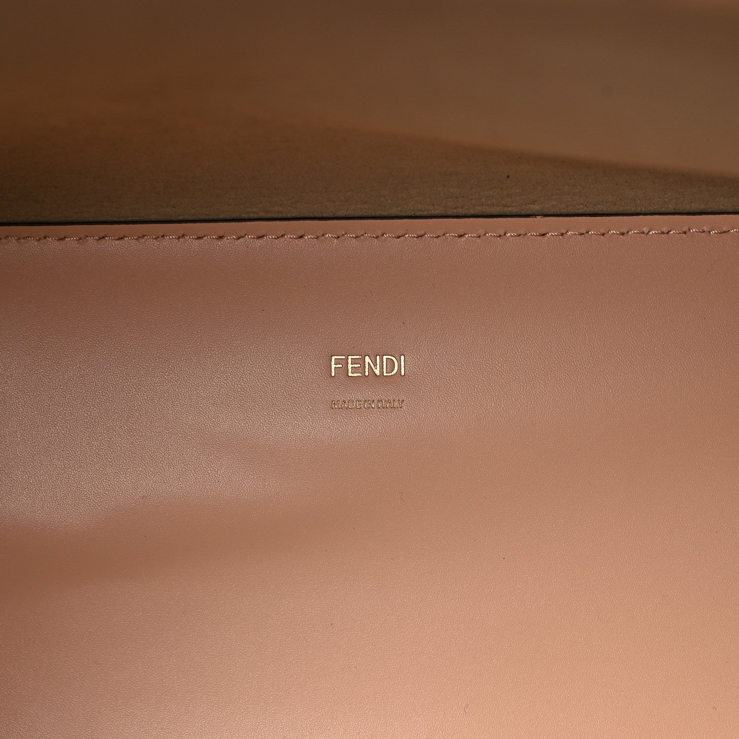 Fendi Vitello King Plexiglass Logo Embossed Medium Fendi Sunshine Shopper Tote Light Rose 6 of 10