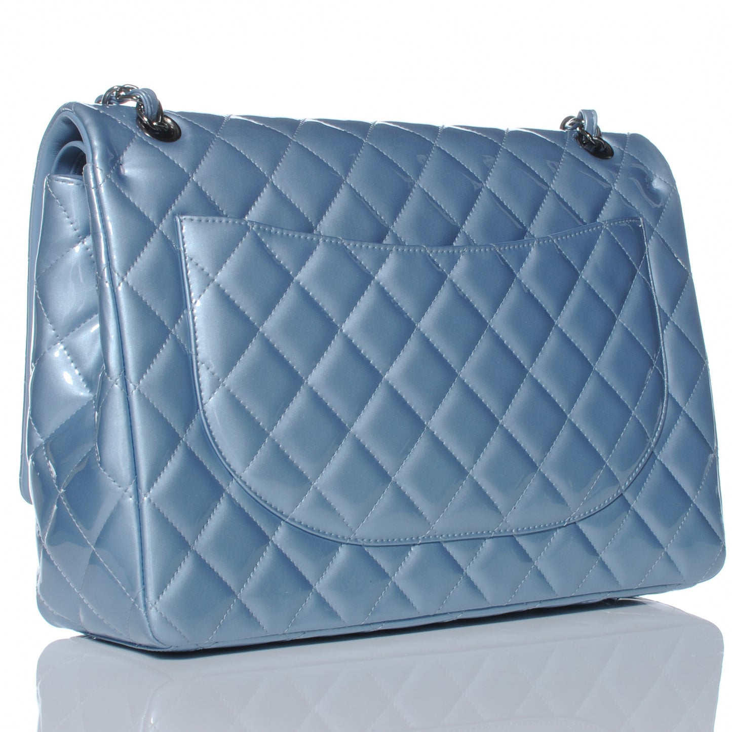 Patent Maxi Double Flap Light Blue