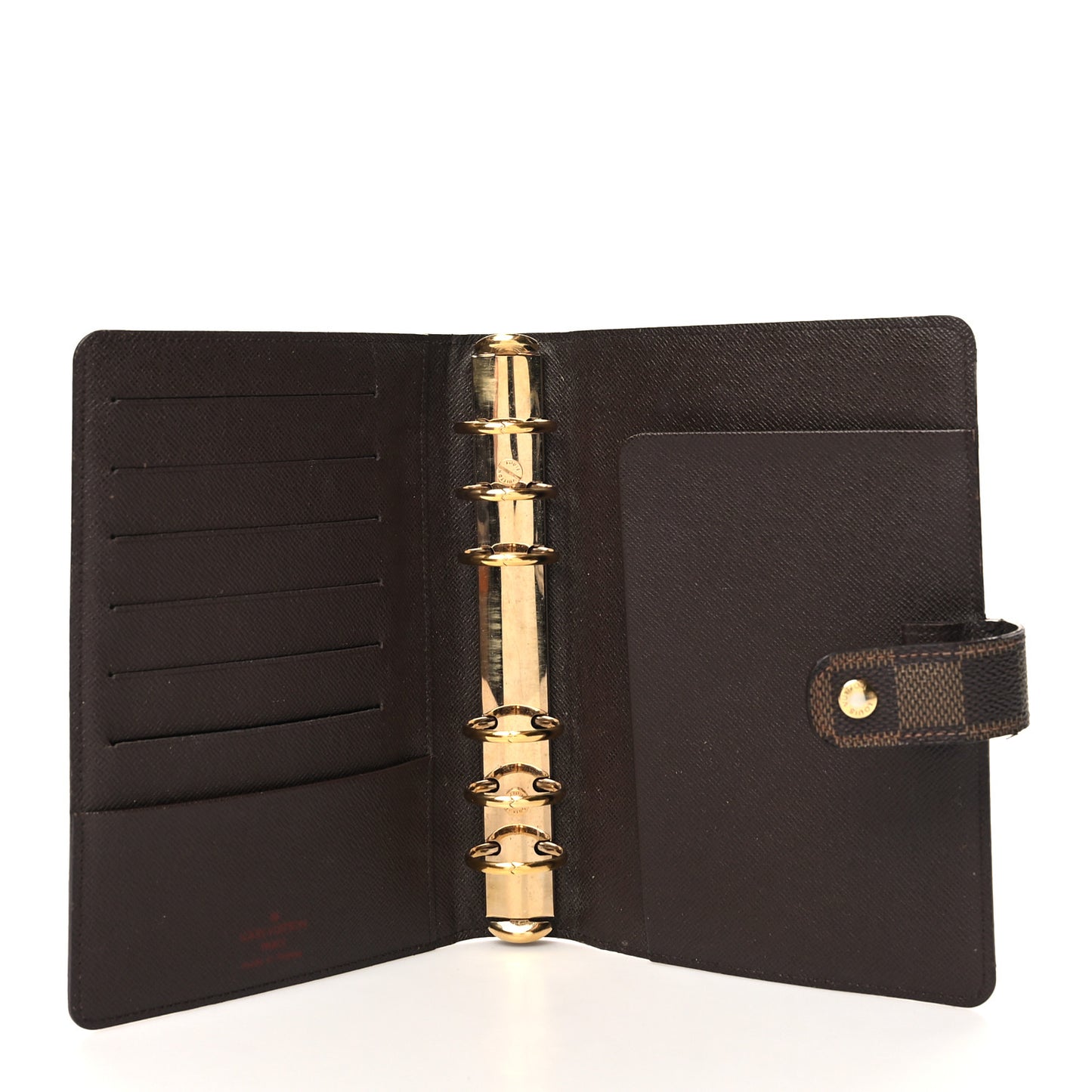 Damier Ebene Medium Ring Agenda Cover