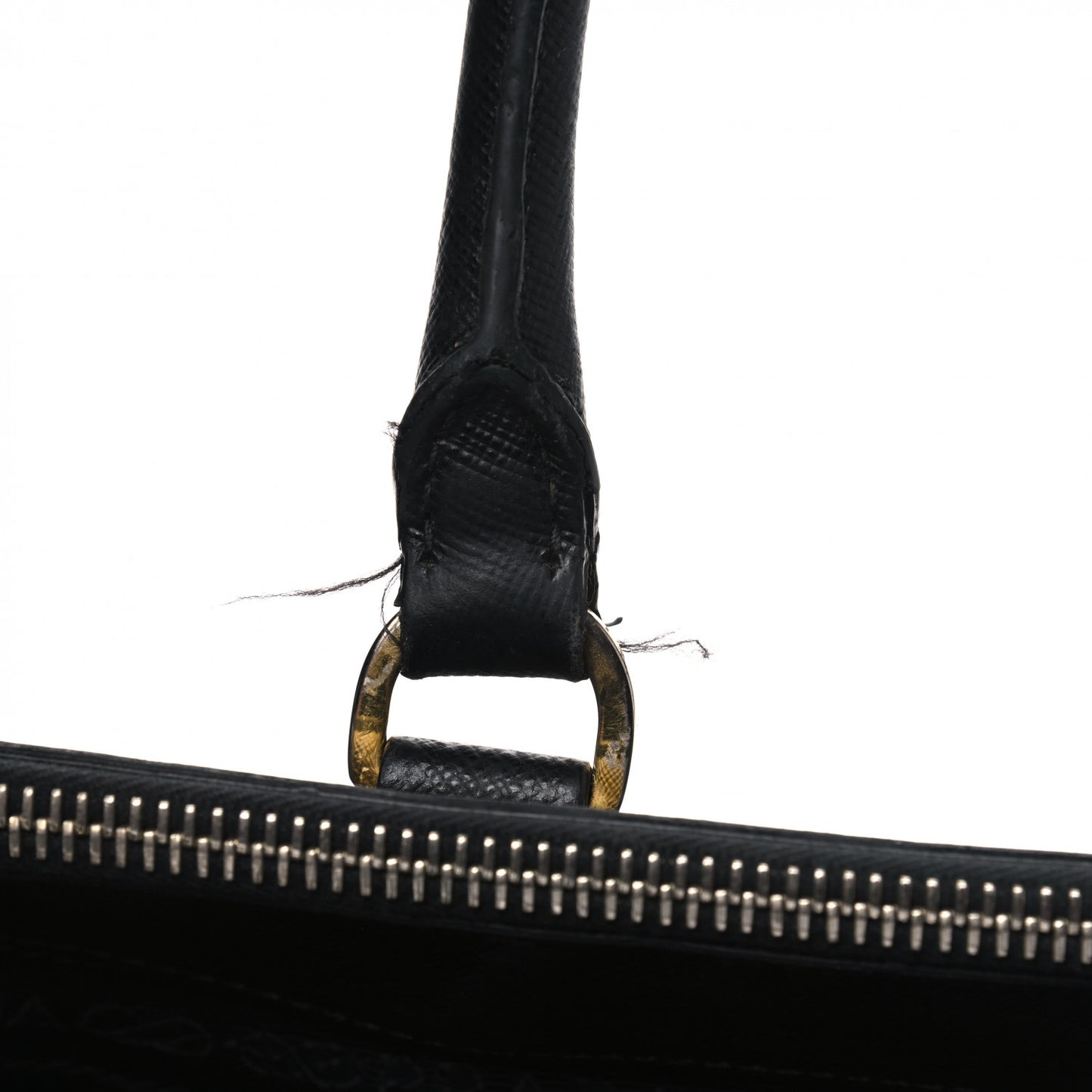 Saffiano Medium Galleria Double Zip Tote Black
